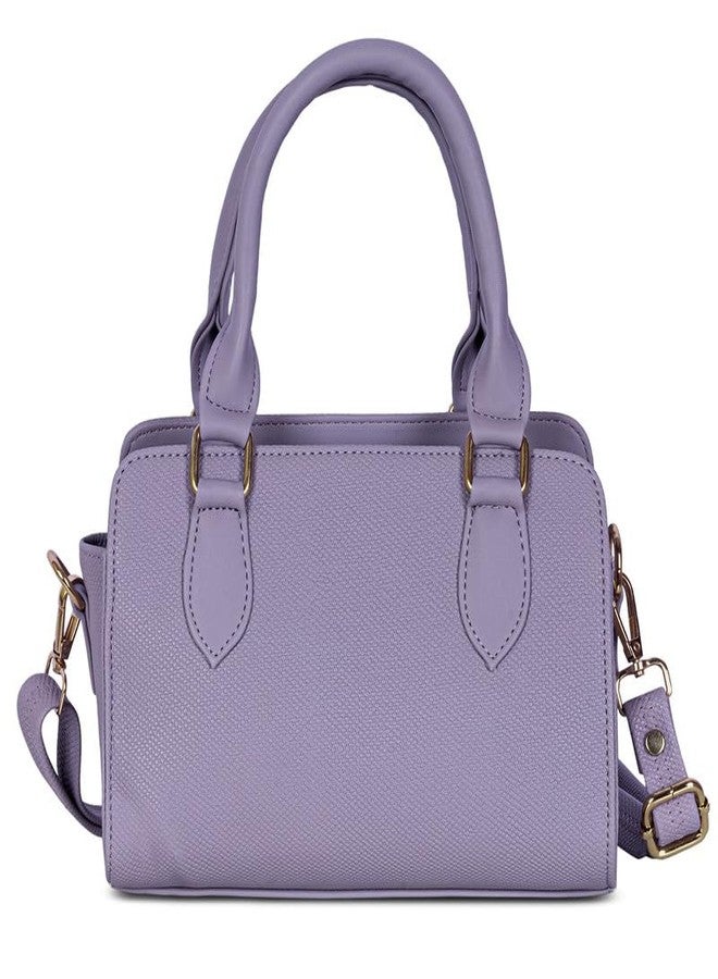 Catchy Purple Faux Leather Zip Closure Womens Sling Bag - Image 3